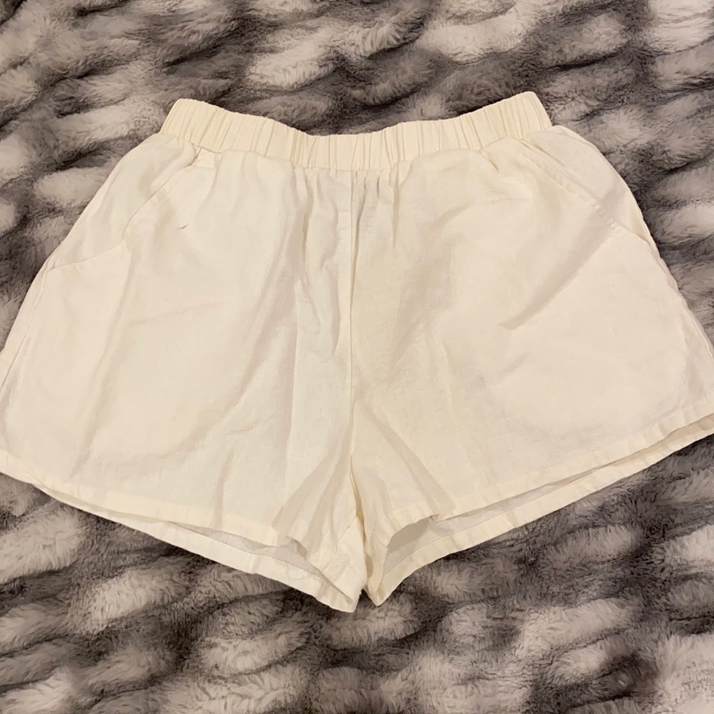 Cream beach shorts